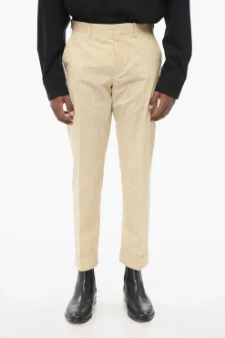 Fashion Pantaloni Chino PHILIP in Misto Cotone Gessato Uomo Pantaloni