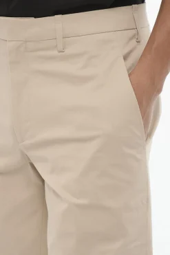 Discount Pantaloni Chino Slim Fit in Tinta Unita Uomo Pantaloni