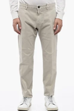 New Pantaloni Chino Testurizzato con Fit Slim Uomo Pantaloni