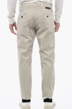 New Pantaloni Chino Testurizzato con Fit Slim Uomo Pantaloni