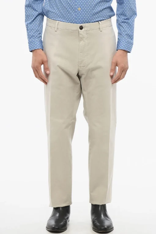 Pantaloni Chino Testurizzato con Fit Slim>Windsor Online
