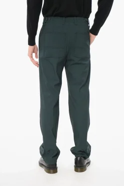 Sale Pantaloni CIRCLE in Misto Lana con Cuciture a Vista Uomo Pantaloni