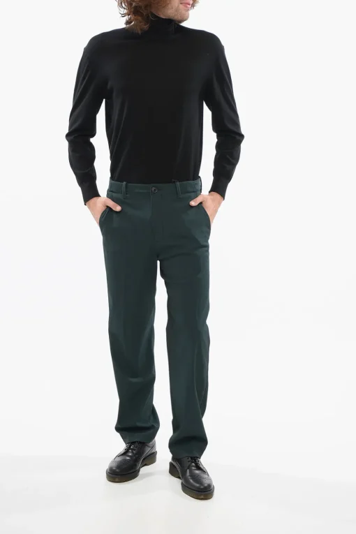 Sale Pantaloni CIRCLE in Misto Lana con Cuciture a Vista Uomo Pantaloni