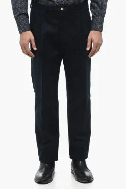 Fashion Pantaloni CLARK A Doppia Pince in Cotone Uomo Pantaloni