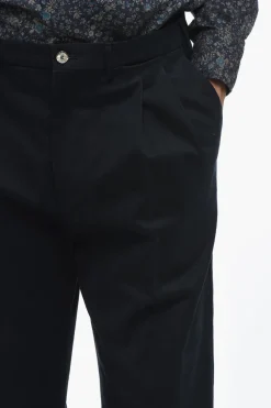 Fashion Pantaloni CLARK A Doppia Pince in Cotone Uomo Pantaloni