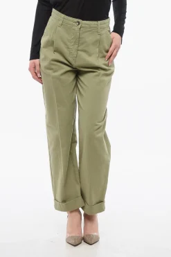 Sale Pantaloni Crop con Pince Donna Pantaloni