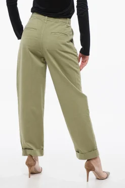 Sale Pantaloni Crop con Pince Donna Pantaloni
