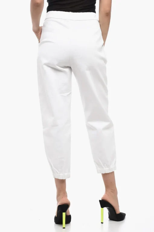 New Pantaloni Crop con Pince Donna Pantaloni