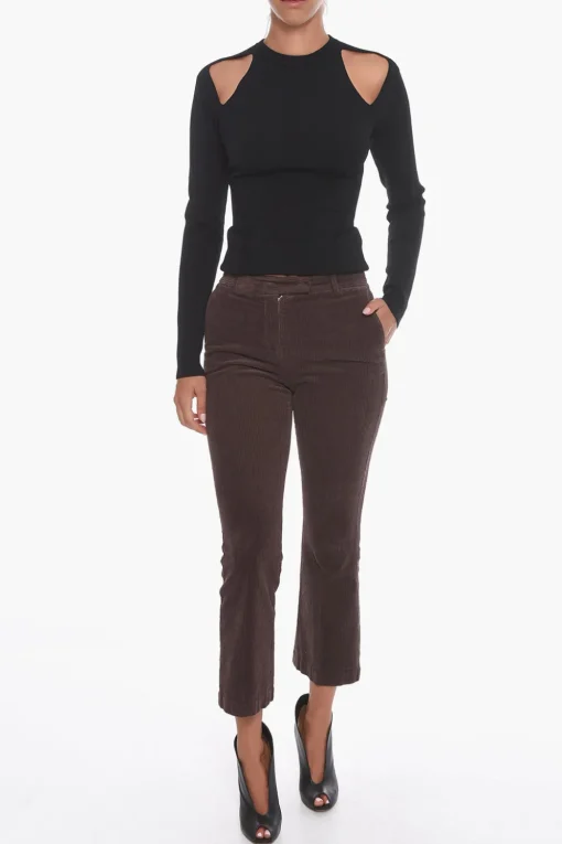 Pantaloni Crop in Corduroy>QL2 Online