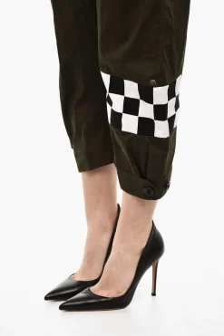 Pantaloni Crop in Cotone e Lana Vergine></noscript>Dsquared2 Clearance