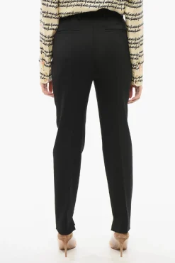 Clearance Pantaloni Crop in Lana Donna Pantaloni