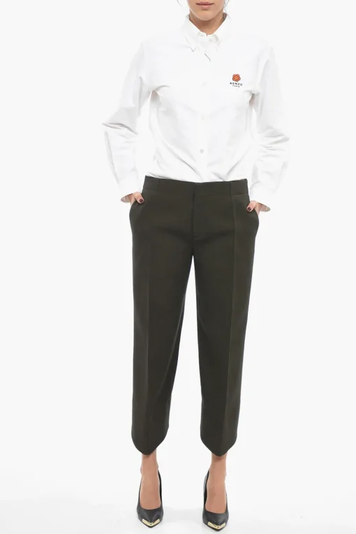 Best Pantaloni Crop in Misto Cotone Donna Pantaloni