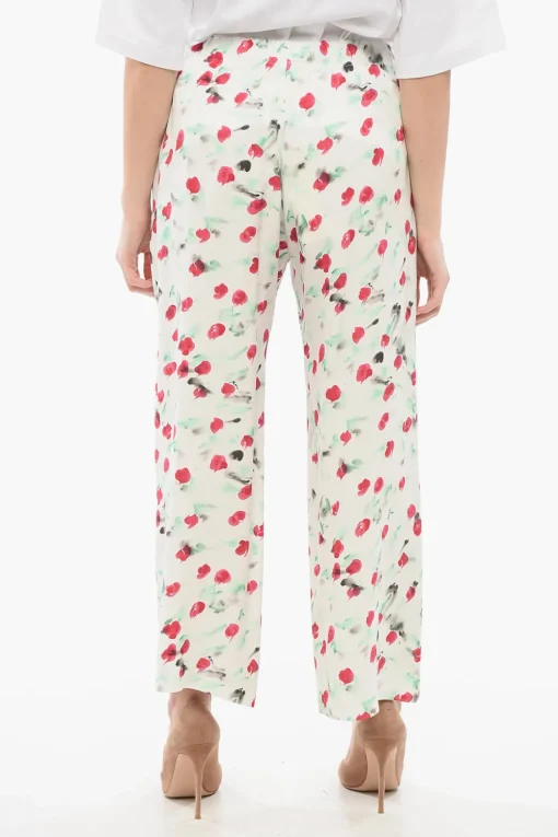 Pantaloni Crop in Satin con Coulisse>Marni Best