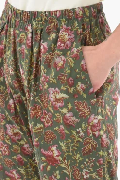 Outlet Pantaloni crop JUAN a Fiori Donna Pantaloni