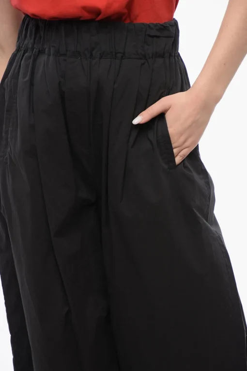 Fashion Pantaloni Cropped Fit in Popeline di Cotone Donna Pantaloni