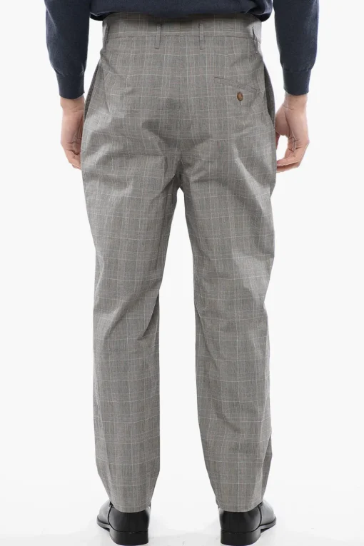Best Pantaloni CRUISE in Cotone Leggero con Motivo Principe di Galles Uomo Pantaloni