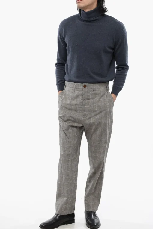 Best Pantaloni CRUISE in Cotone Leggero con Motivo Principe di Galles Uomo Pantaloni