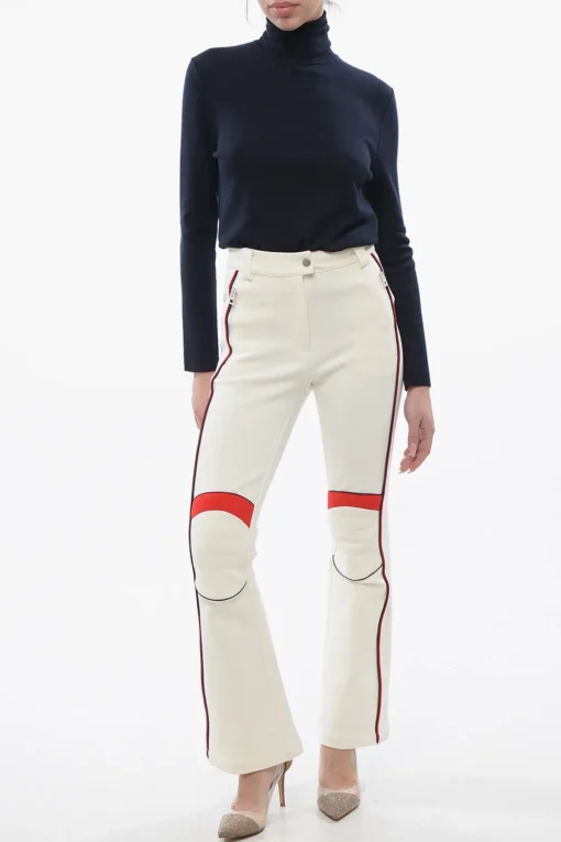 Hot Pantaloni da Sci a Vita Bassa con Zip alla Caviglia Donna Pantaloni