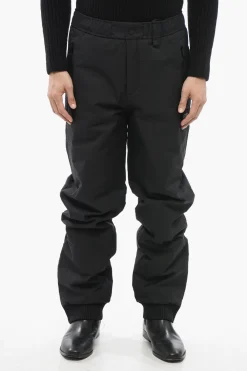 Outlet Pantaloni da Sci in Nylon con Polsini in Maglia Uomo Pantaloni
