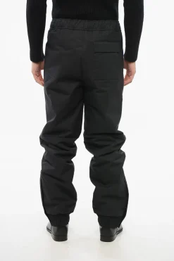 Outlet Pantaloni da Sci in Nylon con Polsini in Maglia Uomo Pantaloni