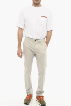 Pantaloni DAVID in Twill di Cotone Con Passanti></noscript>Department 5 Outlet