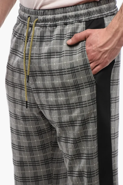 Pantaloni District Check con Bande Laterali a Contrasto>Viktor & Rolf New