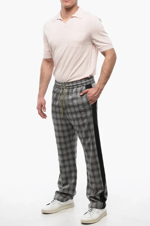 Pantaloni District Check con Bande Laterali a Contrasto>Viktor & Rolf New