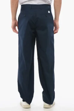 New Pantaloni E-MOTION in Cotone Stretch a Tinta Unita Uomo Pantaloni