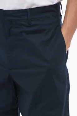 New Pantaloni E-MOTION in Cotone Stretch a Tinta Unita Uomo Pantaloni