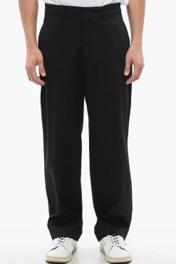 Clearance Pantaloni E-MOTION in Cotone Stretch a Tinta Unita Uomo Pantaloni