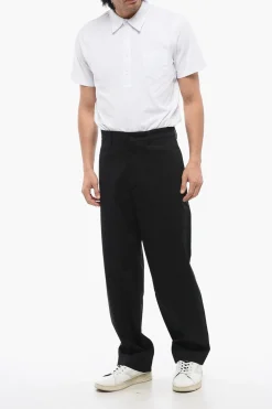 Clearance Pantaloni E-MOTION in Cotone Stretch a Tinta Unita Uomo Pantaloni