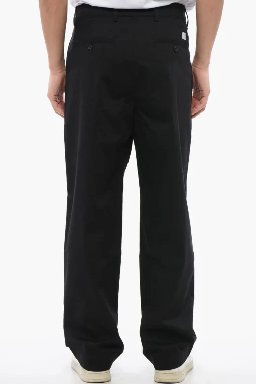 Clearance Pantaloni E-MOTION in Cotone Stretch a Tinta Unita Uomo Pantaloni