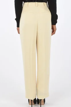 Pantaloni Flare Effetto Crepe a Vita Alta a Due Pinces>Tory Burch Hot