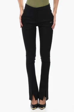 Discount Pantaloni Flare Fit CORPORATE Con Spacchi Sul fondo Donna Pantaloni