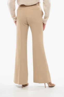 Online Pantaloni Flared Fit in Lana Twill Donna Pantaloni