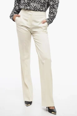 Pantaloni Flared in Misto Lana>Fabiana Filippi Outlet