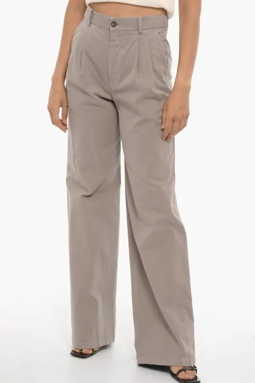 Pantaloni FLAVIE in Cotone Stretch a Doppia Pince>Nili Lotan Outlet