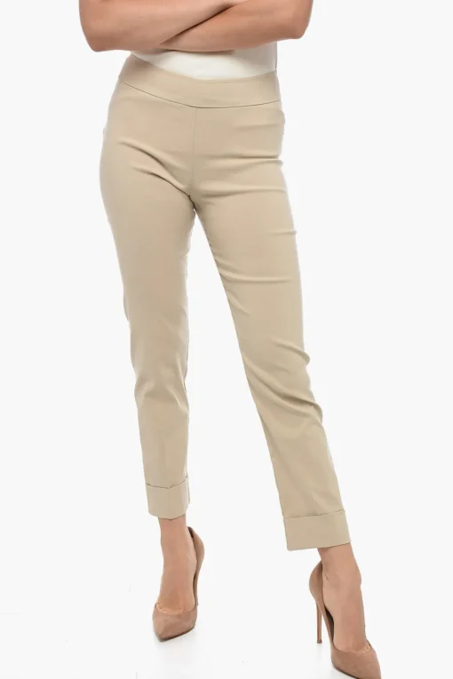 Clearance Pantaloni FRANCO Skinny Fit con Risvolti Donna Pantaloni