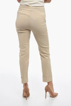 Clearance Pantaloni FRANCO Skinny Fit con Risvolti Donna Pantaloni