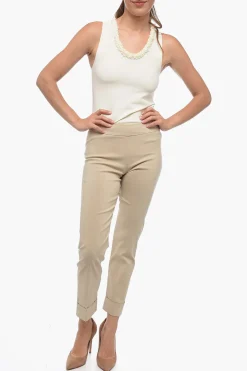 Clearance Pantaloni FRANCO Skinny Fit con Risvolti Donna Pantaloni