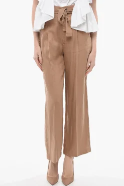 Sale Pantaloni FRIDA a Una Pince con Cintura Donna Pantaloni