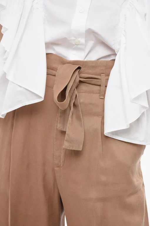 Sale Pantaloni FRIDA a Una Pince con Cintura Donna Pantaloni