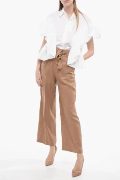 Sale Pantaloni FRIDA a Una Pince con Cintura Donna Pantaloni