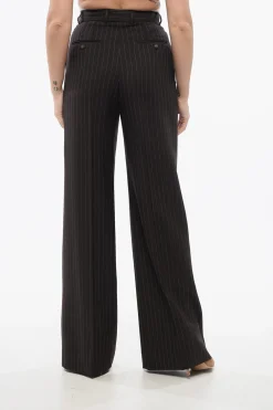 Pantaloni Gessati a Vita Alta>Dolce & Gabbana Hot