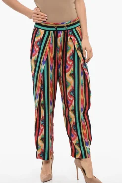 Pantaloni HAREM In Seta Stampata>Balmain Online