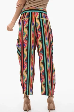Pantaloni HAREM In Seta Stampata>Balmain Online