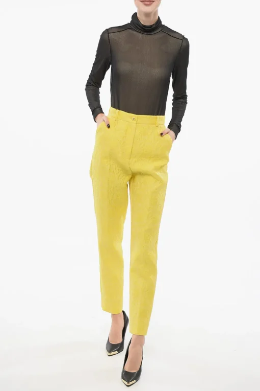 Pantaloni in Broccato con Tapered Fit>Dolce & Gabbana Clearance