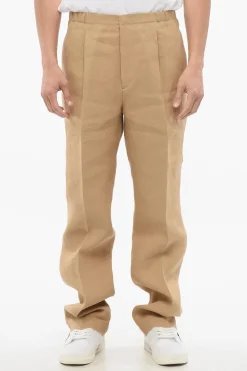 Discount Pantaloni in Carta Tessile con Elastico in Vita Uomo Pantaloni