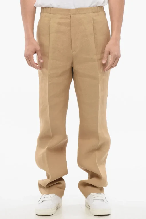 Discount Pantaloni in Carta Tessile con Elastico in Vita Uomo Pantaloni