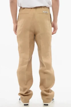 Discount Pantaloni in Carta Tessile con Elastico in Vita Uomo Pantaloni